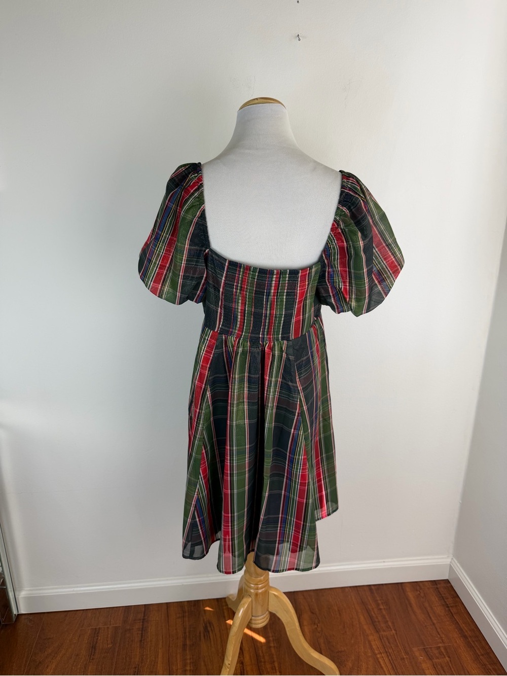 Hill House Matilda Mini Dress in Tartan Plaid Size L - Picture 8 of 10